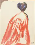 Composition abstraite by Marcel Pouget, 1959, Gouache sur papier, sold May 2016