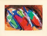 Composition by Michel Carrade, 1959, Aquarelle et gouache sur papier, sold May 2016