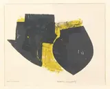 Composition abstraite by Manolis Calliyannis, Lithographie imprimée en couleurs Épreuve d'artiste signée en bas à droite H_31,5 cm L_39, sold May 2016