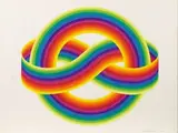Noeud en arc-en-ciel by Joël Stein, 1968, Gouache sur papier, sold May 2016