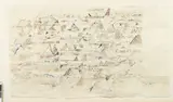 Voyage en Suisse, Composition abstraite by Claude Lagoutte, 1996, Gouache sur parchemin froissé, sold Mar 2016