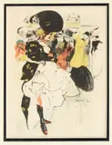 Le french cancan by Jacques Villon, Lithographie en couleurs, sold Mar 2016