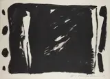 Composition noire by Aki Kuroda, 1984, Gouache sur papier, sold May 2019