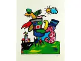 Den Hahn Wecken by Otmar Alt, geb. 1940 Werningerode & Harz, lithograph, offered Apr 2018