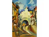 Untitled by Ponomarenko, 1940 Antwerpen, oil on board, offered Apr 2016