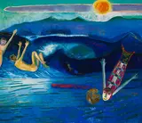 Interior Sea III by Peter Aspell, 1991, oil on canvas, sold May 2021