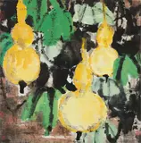 Gourds by Wang Naizhuang, ink and watercolour on paper, sold Apr 2021