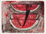Sandía #1 (from Mujeres) by Rufino Tamayo, lithograph, sold Apr 2021