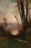 Path to the Lake by George Henry Smillie, oil on canvas, sold Apr 2021