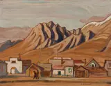 Canmore, Alberta / Landscape (verso) by A. Y. Jackson, double-sided oil on board, sold Apr 2021