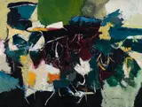 Edge by Dennis Eugene Norman Burton, 1958, oil on board, sold Mar 2021