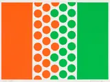 Merging Sides by B. C. Binning, colour silkscreen on paper, sold Mar 2021