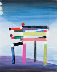 Structure by Holger Kalberg, gouache on paper, sold Mar 2021