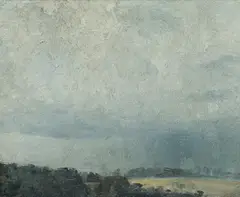 Stormy Landscape by Tom Roberts, Oil on Canvas on Board, sold Oct 2026