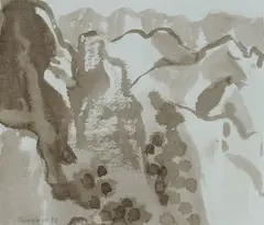 Flinders III by Elisabeth Cummings, 2008, Ink on Paper, offered Oct 2026