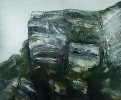 Rock Face by Geoffrey Dyer, Oil on Linen, offered Oct 2026