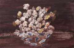 Bowl of Flowers by Sidney Nolan, Ripolin, Wax Crayon & Dye on Paper on Board, offered Oct 2026