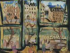 Paris by Donald Friend, Gouache on Paper on Board, sold Oct 2026