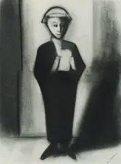 Standing Lawyer by Robert Dickerson, Charcoal, sold Oct 2026