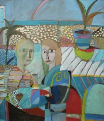 I Wish We Were The Hemsworth's by Peter Berner, 2020, Acrylic & Charcoal on Marine Ply, sold Oct 2026