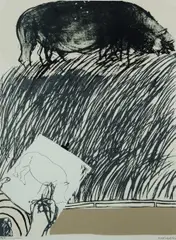 Drawing About Drawing by Brett Whiteley, 1965, screenprint, ed. 47/70, offered Oct 2026