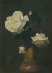 Roses and Vase by Percy Leason, Oil on Canvas Board, sold Oct 2026