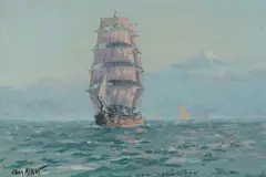 Off Tenerife, Morning by John Charles Allcot, Gouache, sold Oct 2026