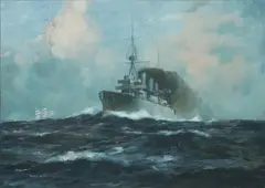 HMAS Australia by John Charles Allcot, Oil on Canvas, sold Oct 2026