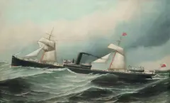 SS Port Phillip by Antonio Nicolo G. Jacobsen, 1890, Oil on Canvas, sold Oct 2026