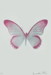 The Souls IV - Silver Gloss / Loganberry Pink by Damien Hirst, 2010, Foil Block Print 12/15, sold Oct 2026