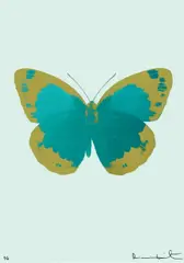 The Souls - Turquoise / Oriental Gold / Blind Impression by Damien Hirst, 2010, Foil Block Print 11/15, sold Oct 2026
