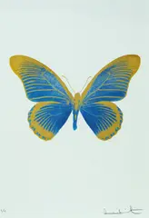 The Souls IV - Frost Blue / Paradise Copper by Damien Hirst, 2010, Foil Block Print 12/15, sold Oct 2026