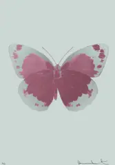 The Souls II - Loganberry Pink / Silver Gloss / Blind Impression by Damien Hirst, 2010, Foil Block Print 12/15, sold Oct 2026