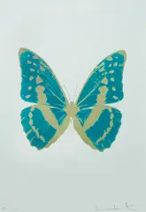 The Souls III - Turquoise / Cool Gold by Damien Hirst, 2010, Foil Block Print 10/15, sold Oct 2026