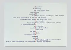 Methostic by John Cage, 1989, Printed by Michael Schönke, Berlin, offered Oct 2026