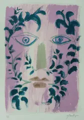 Foliate Head by John Piper, 1976, lithograph in colours, offered Oct 2026