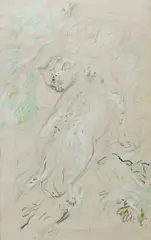 Cat by David Jones, 1952, Pencil & Watercolour, sold Oct 2026