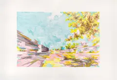 Autobahn by David Schnell, 2011, Farblithografie auf Velin, sold Oct 2021