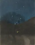 Sternenhimmel in der Provence. 1970er-Jahre by Siegfried Klapper, Gouache, Tusche und Deckweiß auf festem Papier, sold Jan 2021