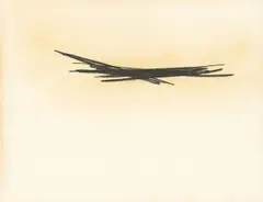 Ohne Titel by Norbert Kricke, 1984, Kreide auf Karton, sold Jan 2023