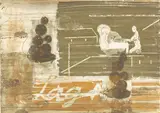 Lage by Neo Rauch, 1994, Lichtdruck auf dünnem Karton, sold Jan 2023