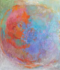 Tondobild 3 by Heinz Kreutz, 2001, Öl auf Leinwand, sold Dec 2017