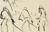 Mäher by Ernst Ludwig Kirchner, Um 1919, Tuschfeder auf Papier (wohl aus einem Skizzenbuch), sold Jun 2018