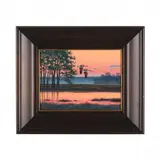Geese at Sunset by Jerry Raedeke, Oil on masonite, sold May 2024