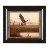 Canada Goose and Sunset by Rob Leslie, Oil on panel, sold May 2024