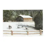 Spring Snow in Chapel Hill by Mike Helsabeck, Offset lithograph in colors on wove paper, sold May 2024