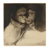Death, Woman and Child by Käthe Kollwitz, Etching and drypoint on wove paper, sold May 2024