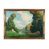 Bathers in a Landscape by Léon Charles Bauche, Oil on canvas, sold May 2024