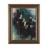 Jockey Race by Denes de Holesch, Oil on canvas, sold May 2024