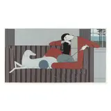Interlude by Will Barnet, Serigraph in colors on paper, sold May 2024